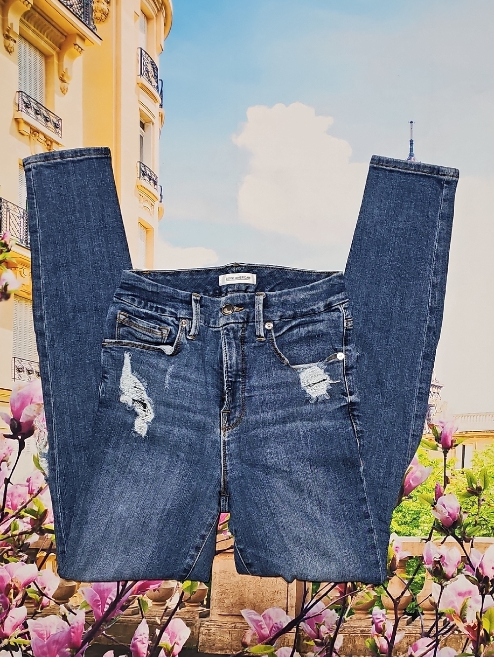 Good American Distressed Skinny Jeans 0/25
